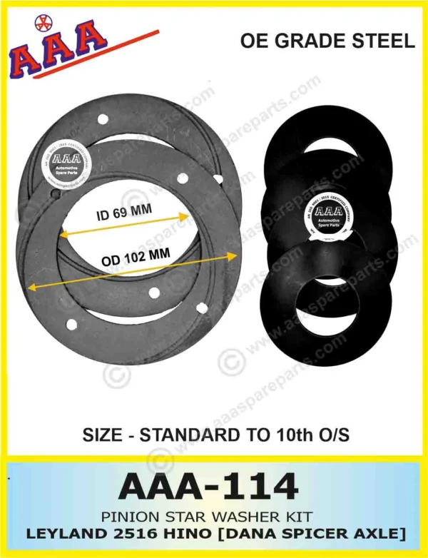 PINION STAR WASHER KIT STANDARD SIZE