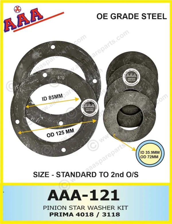 PINION STAR WASHER KIT STANDARD SIZE