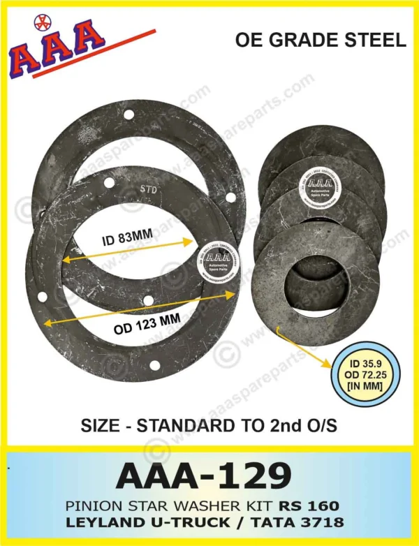 PINION STAR WASHER KIT STANDARD SIZE