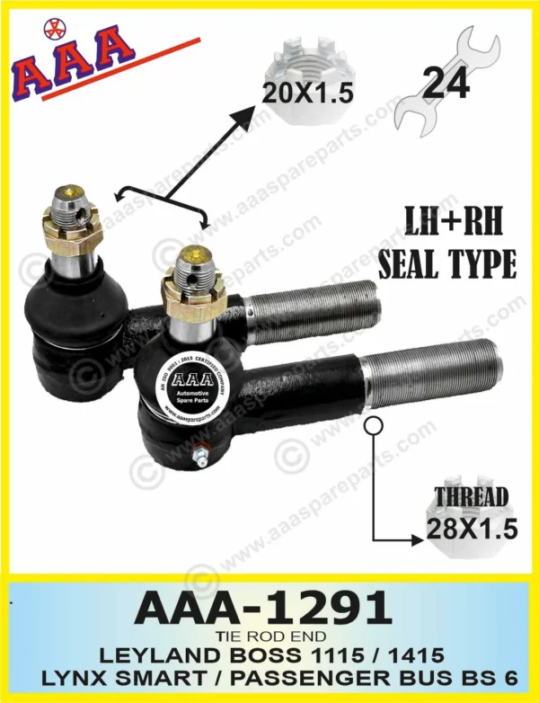 TIE ROD END LEYLAND BOSS 1115 / 1415 / LYNX SMART / PASSENGER BUS BS6