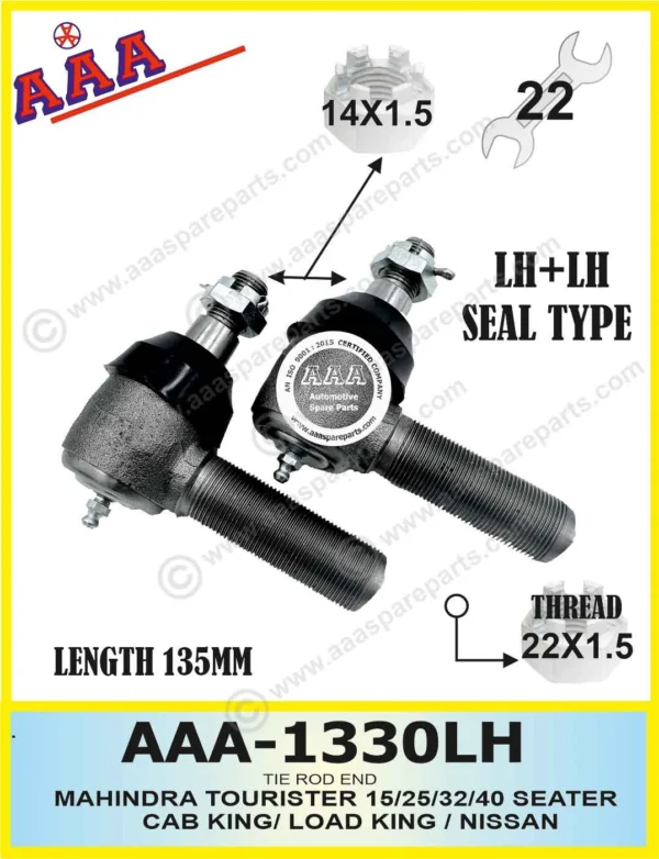 TIE ROD END MAHINDRA TOURISTER / CAB KING/ LOAD KING LEFT