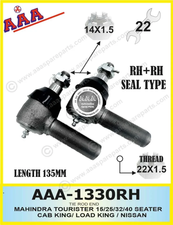 TIE ROD END MAHINDRA TOURISTER / CAB KING/ LOAD KING RIGHT