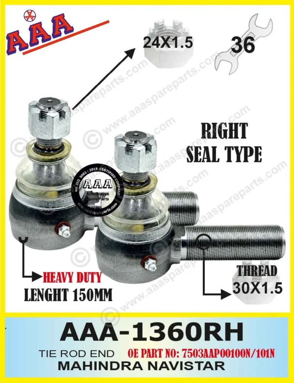 TIE ROD END MAHINDRA NAVISTAR- 25 Tipper, MN-31, MN-40 RIGHT