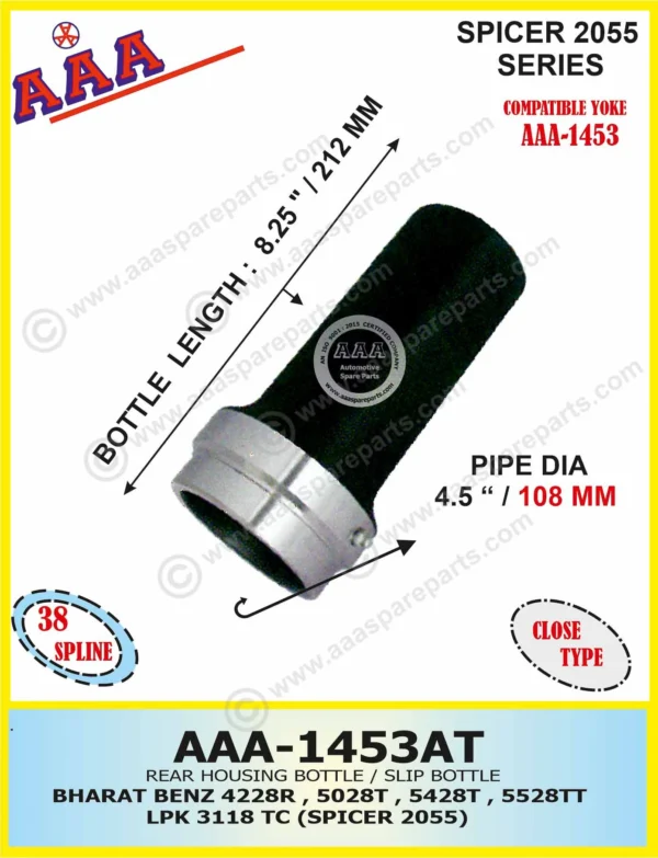 Bottle LPK 2528, AL 4936, 4436 BENZ TEFFLON COATED