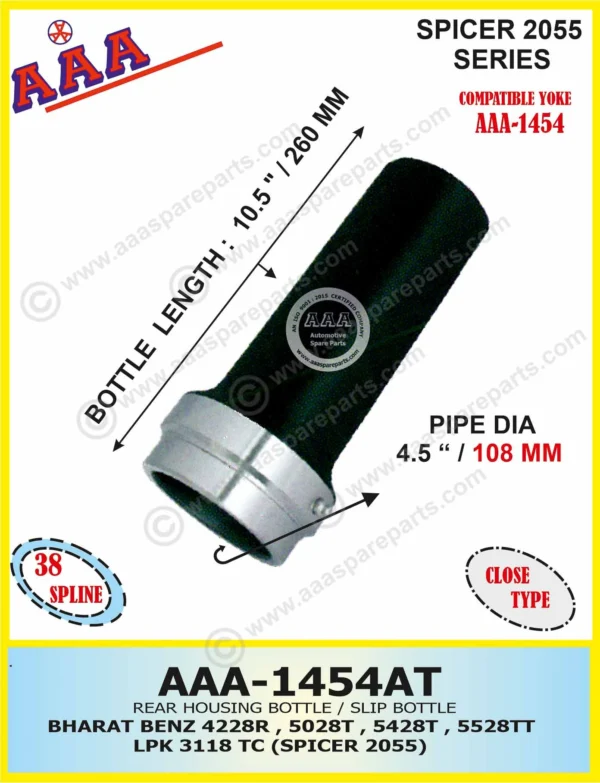 Bottle LPK 2528, AL 4936, 4436 BENZ TEFFLON COATED
