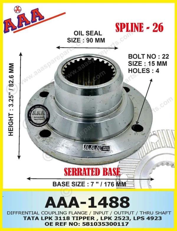 Diff Flange LPK 3118 TIPPER, LPK 2523, LPS 4923 X-SERRATED TYPE
