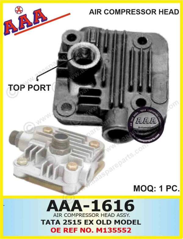 AIR COMPRESSOR HEAD ASSY. TATA 2515EX TOP PORT