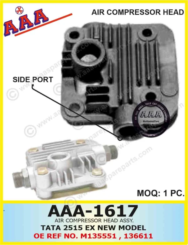 AIR COMPRESSOR HEAD ASSY. TATA 2515EX SIDE PORT