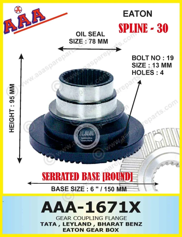 Gear Flange TATA, AL, BHARAT BENZ, EATON GEAR FLANGE  X-SERRATED TYPE