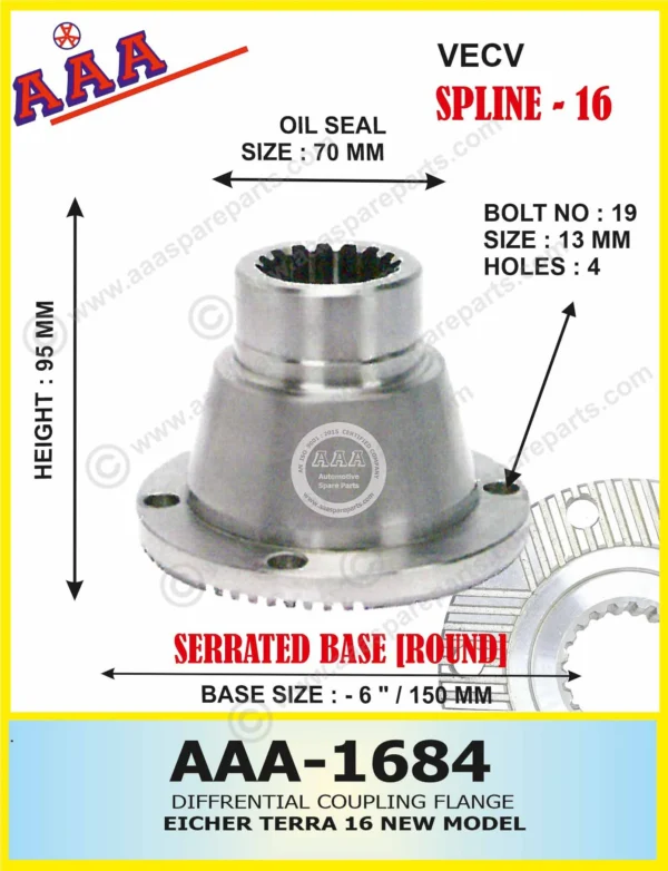 Diff Flange EICHER TERRA 16 HDR / XP X-SERRATED TYPE