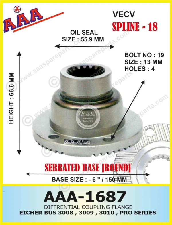 Diff Flange EICHER BUS 3008 / 3009 / 3010  X-SERRATED TYPE