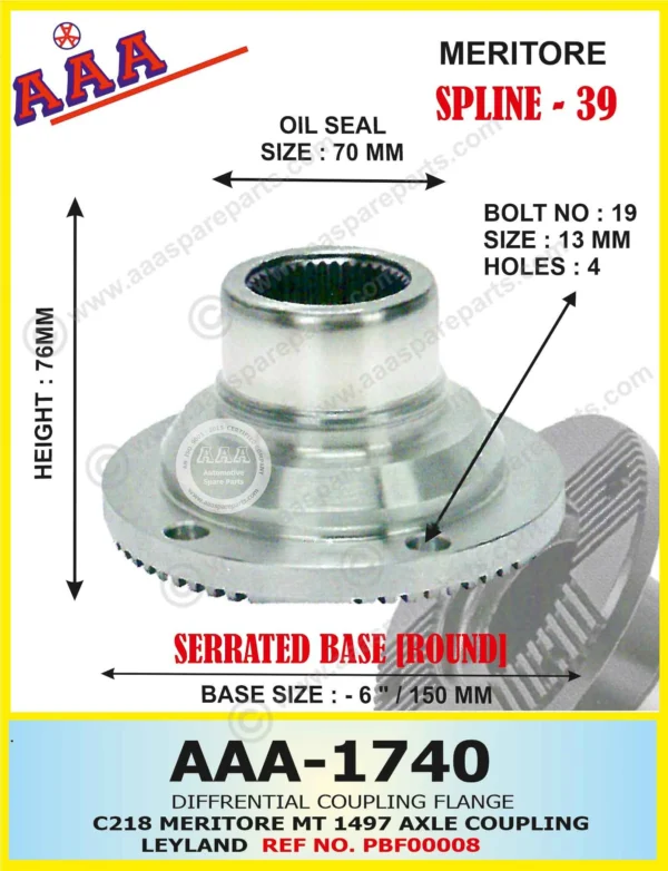 Diff Flange C 218 MERITORE MT 1497 X-SERRATED TYPE