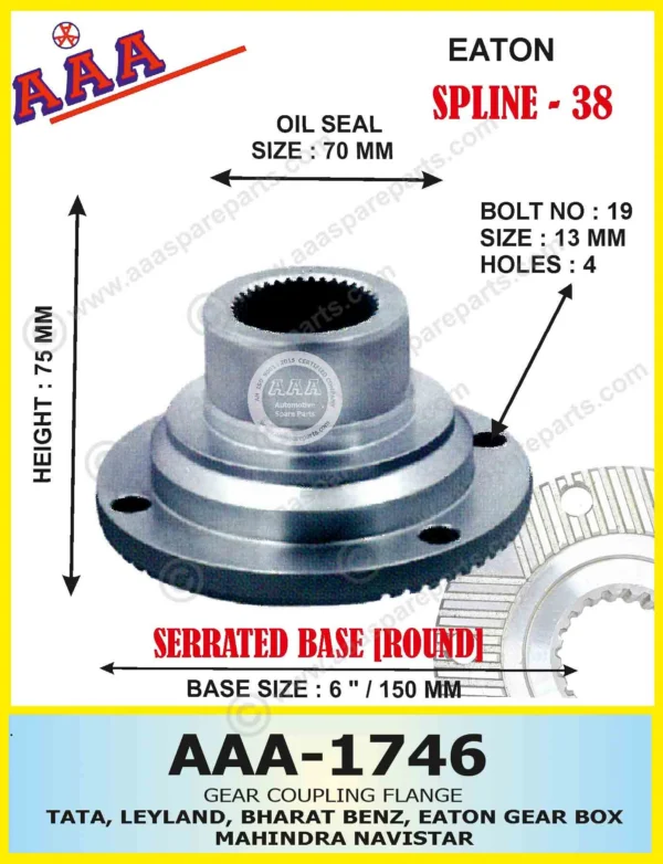 Gear Flange TATA , AL, BHARAT BENZ, EATON GEAR FLANGE MAHINDARA NAVISTAR  X-SERRATED TYPE