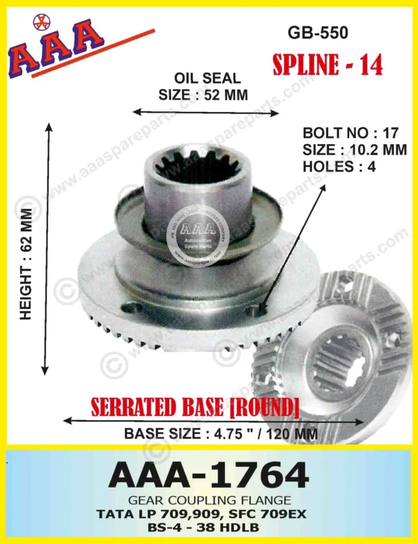 Gear Flange TATA LP 709, 909, SFC 709 EX, BS4 – 38WB HDLB  X-SERRATED TYPE