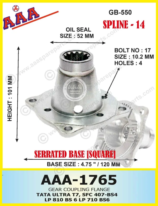 Gear Flange TATA ULTRA T 7, SFC 407 – BS4, LP 810 BS6, LP 710 BS6  X-SERRATED TYPE