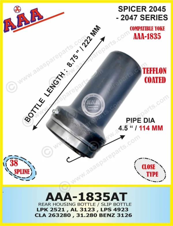 Bottle LPK 2521, AL 3123, LPS 4923, CLA 26.280, 31.280, BENZ 3128 [DIRECT HALF YOKE WEILD TYPE] TEFFLON COATED