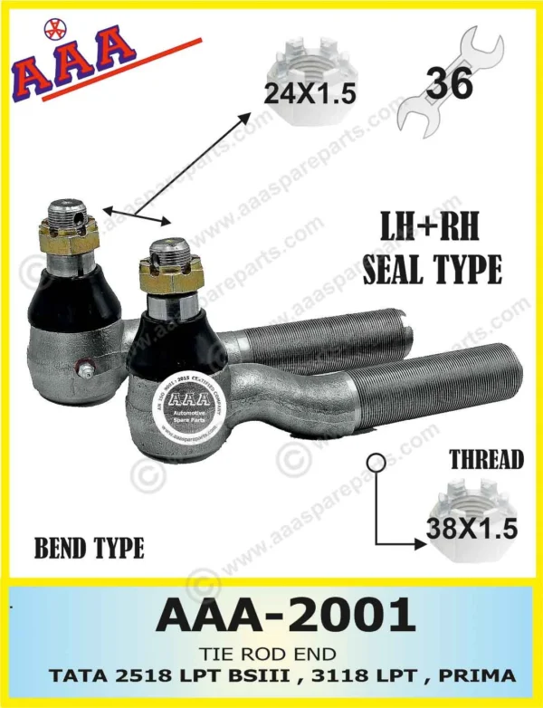 TIE ROD END 2518LPT BS3 , 3118 LPT, PRIMA SEAL TYPE