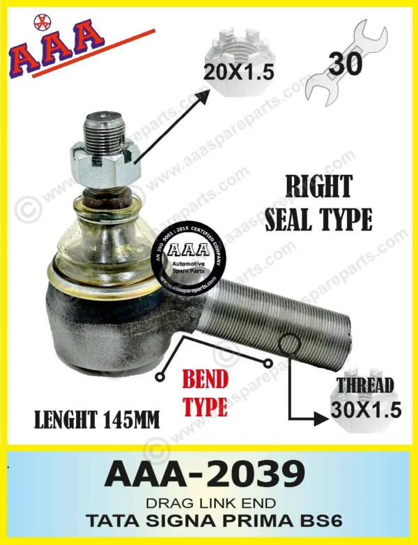 DRAG LINK END TATA 3718 LPT [BEND TYPE] SEAL TYPE