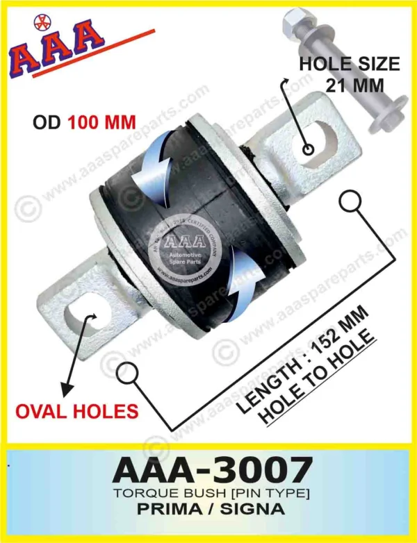 TORQUE ROD BUSH TATA PRIMA/SIGNA OD – 100MM [OVAL HOLES]