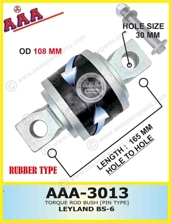 V-ROD BUSH [PIN TYPE] LEYLAND BS-6 BIG OD – 80MM
