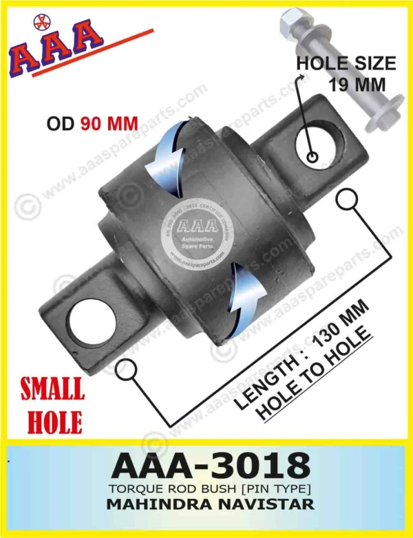 TORQUE ROD BUSH MAHINDRA NAVISTRA OD – 90MM [SMALL HOLE]