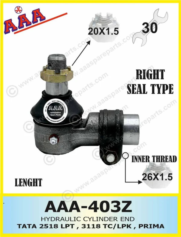 HYDRAULIC CYLINDER END TATA 2518 TC, 3118TC/LPK , PRIMA