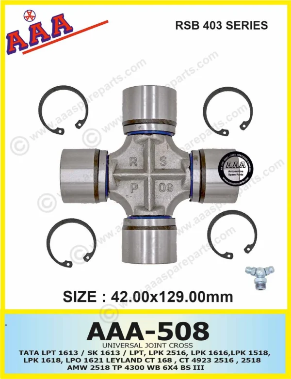 UNIVERSAL JOINT CROSS-TATA 2515/ TATA 2518/ 1613 TURBO/ RSB SHAF
