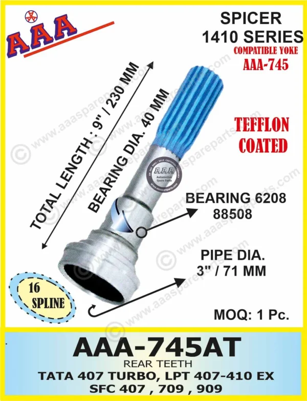 R.T. TATA 909 EX / 709 TURBO / 407 EX / LPT 407 / 410 / SFC 407 (88508 / 6208) TEFFLON COATED