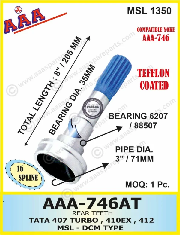 R.T. TATA 407 TURBO / 410 EX / 412 TEFFLON COATED