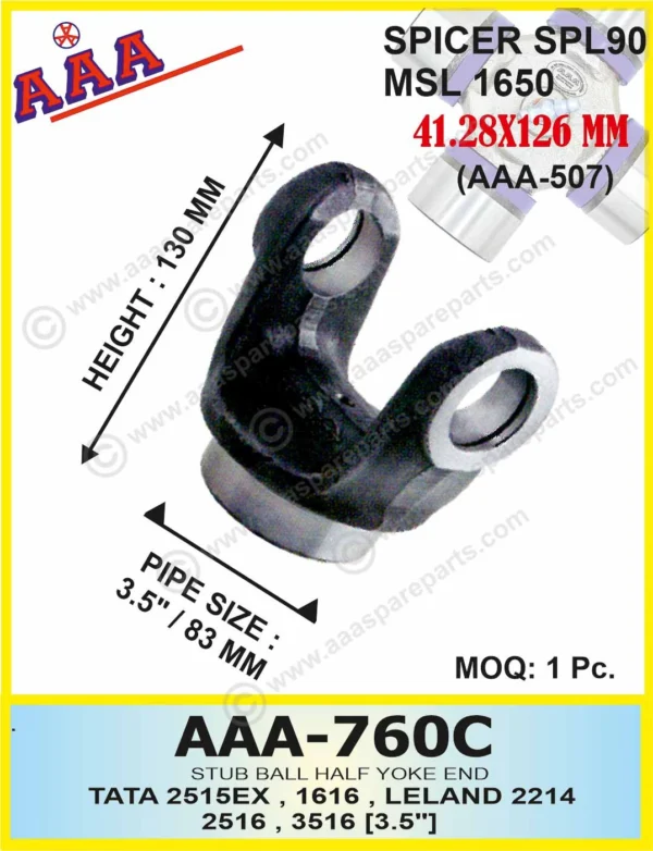 H.Y. TATA 2515 EX / 1616, LEYLAND 2214 / 2516 / 3516, EICHER GALAXY / AMW (4″)