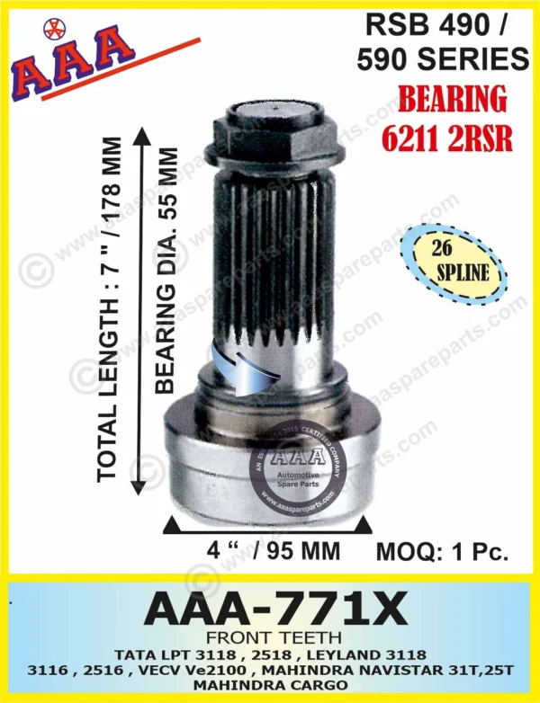 F.T. TATA LPT 3118, 2518 (BEARING 6211 WITH BIG RUBBER) 1 STEP