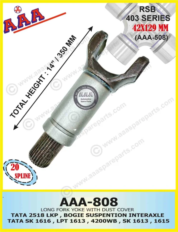 Long Fork AL2518,2516 BSIII (6X2) INTERAXLE (WITH DUST COVER & OIL SEAL)