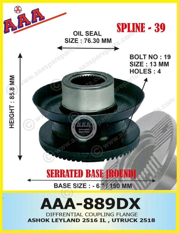 Diff Flange ASHOK LEYLAND 2516IL, U2518I1T X-SERRATED TYPE