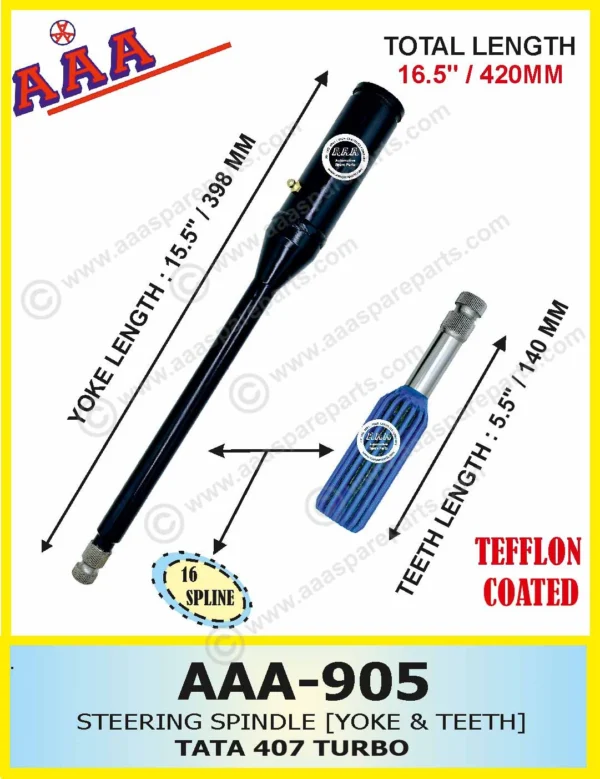 STEERING SPINDLE YOKE & TEETH TATA 407 TURBO EX.